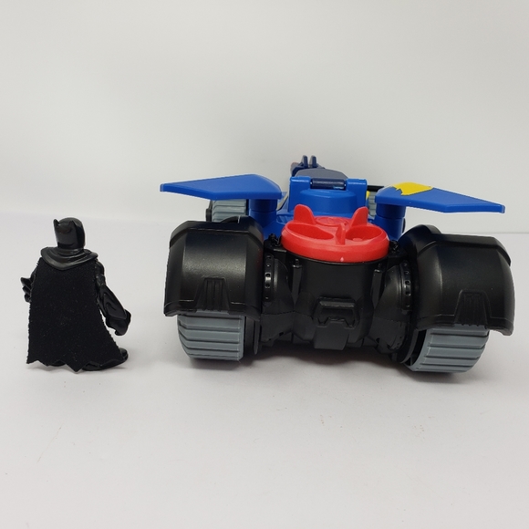Imaginext Fisher Price DC Super Friends Legends of Batman Deluxe Batmobile Blue - Picture 10 of 16